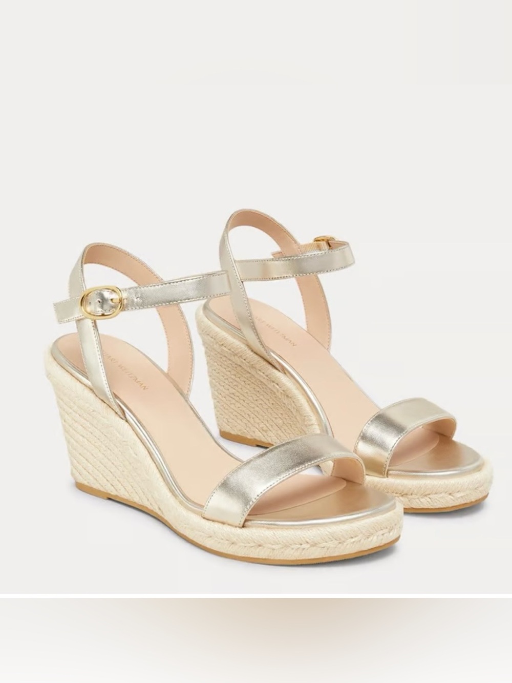 Stuart Weitzman Teddi Leather Wedge Sandal